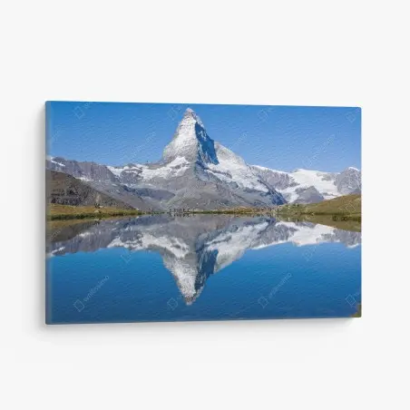 Cuadro en lienzo reflejo perfecto en los Alpes – Pixers®