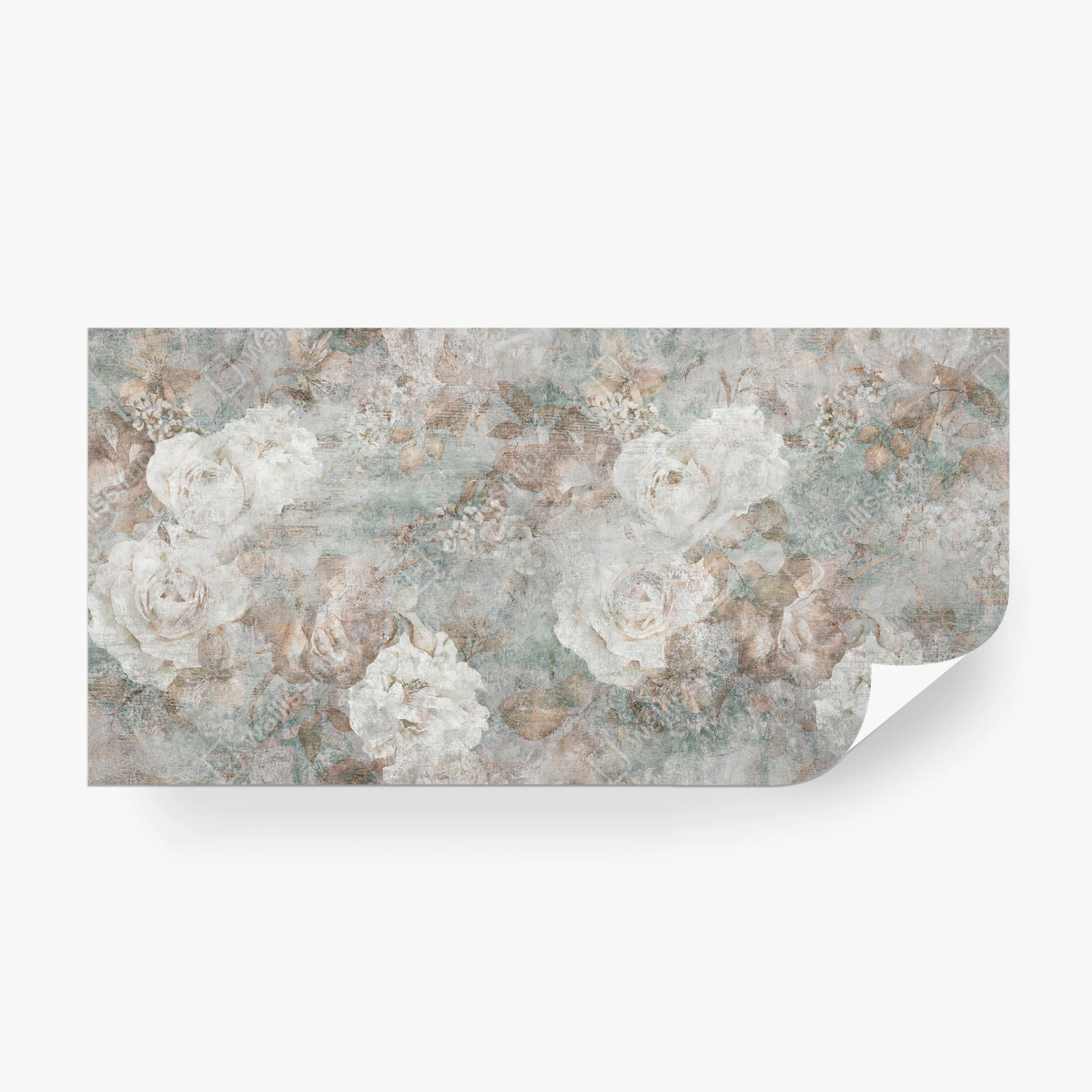 Fotomural VINTAGE FLORES ROSAS PASTEL BOTÁNICO PARA DORMITORIO – Pixers®