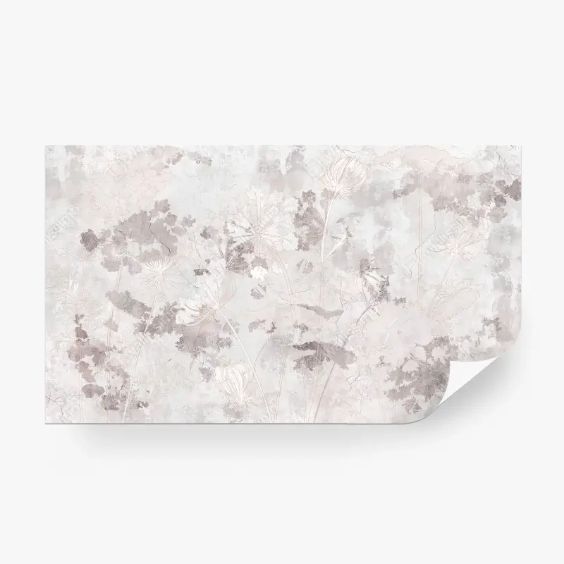 Fotomural PASTEL FLORAL BOTANICO SUAVE CHIC PARA DORMITORIO