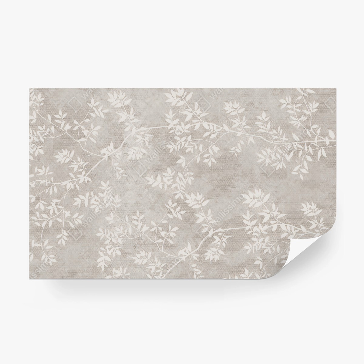 Fotomural HOJA BEIGE BOTÁNICO SUAVE ELEGANTE PARA DORMITORIO – Pixers®
