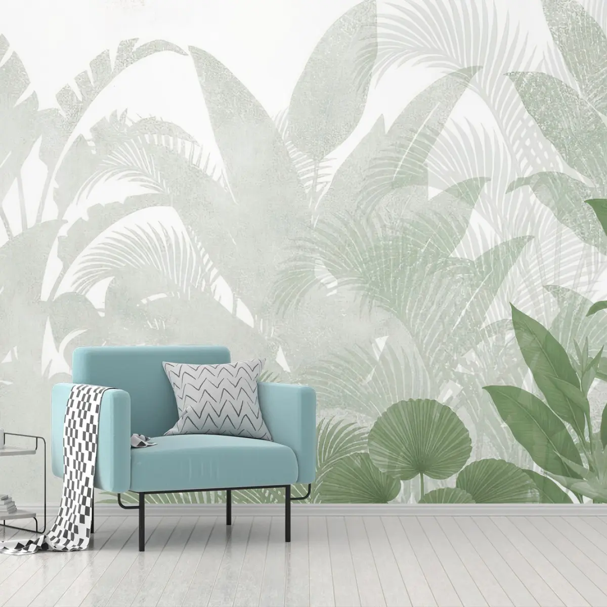 Fotomural HOJAS VERDES PLANTAS NATURAL MOTIVO PARA SALA – Pixers®