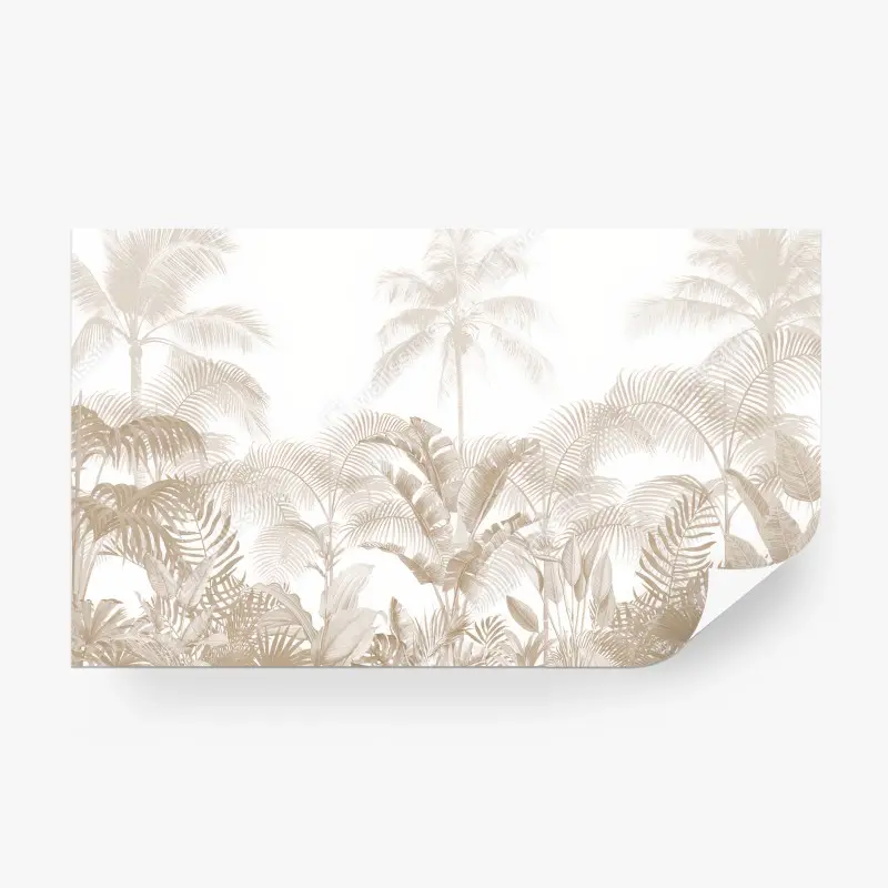 Fotomural PALMA HOJA TROPICAL BEIGE NATURALEZA PARA SALÓN
