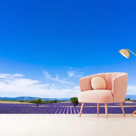 Fotomural LAVANDA CAMPOS PROVENZA FRANCIA CIELO PARA SALÓN – Pixers®