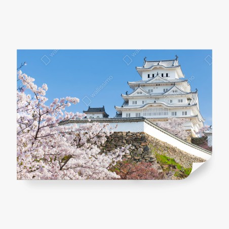 Fotomural JAPON HIMEJI CASTILLO SAKURA CEREZO PARA SALÓN – Pixers®