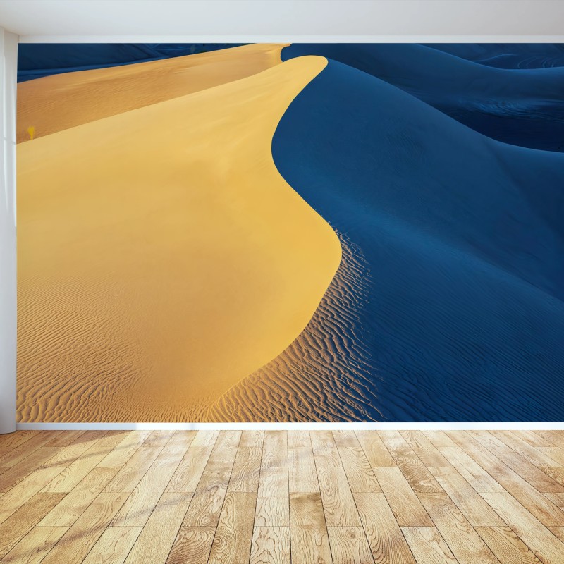Fotomural DESIERTO DUNAS ARENA AMANECER DORADO PARA EL SALÓN