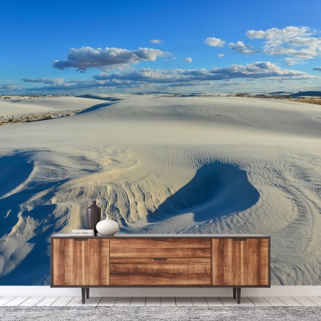 Fotomural ARENA BLANCA DUNAS PAISAJE CIELO PARA SALA DE ESTAR – Pixers®
