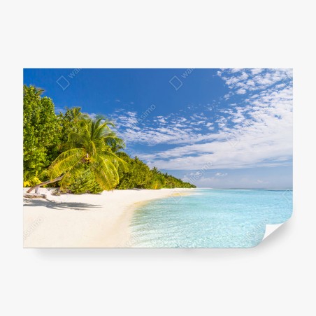 Fotomural PLAYA TROPICAL PALMERAS MAR PARAÍSO PARA SALÓN – Pixers®