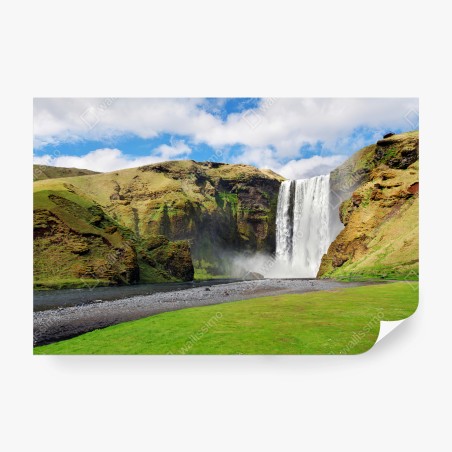 Fotomural AGUA NATURALEZA VERDE CIELO PAISAJE PARA SALÓN – Pixers®