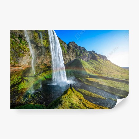 Fotomural CASCADA NATURALEZA VERDE ARCO PAISAJE PARA SALA – Pixers®