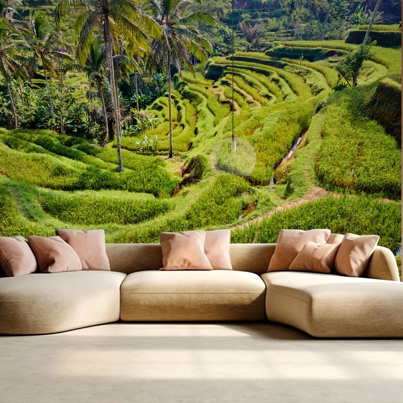 Fotomural BALI ARROZ TERRAZAS TEGALLALANG VERDE PARA SALÓN