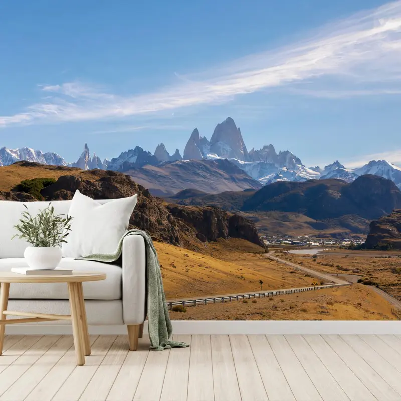 Fotomural MONTAÑAS PAISAJE RUTA CIELO PANORAMA PARA SALÓN