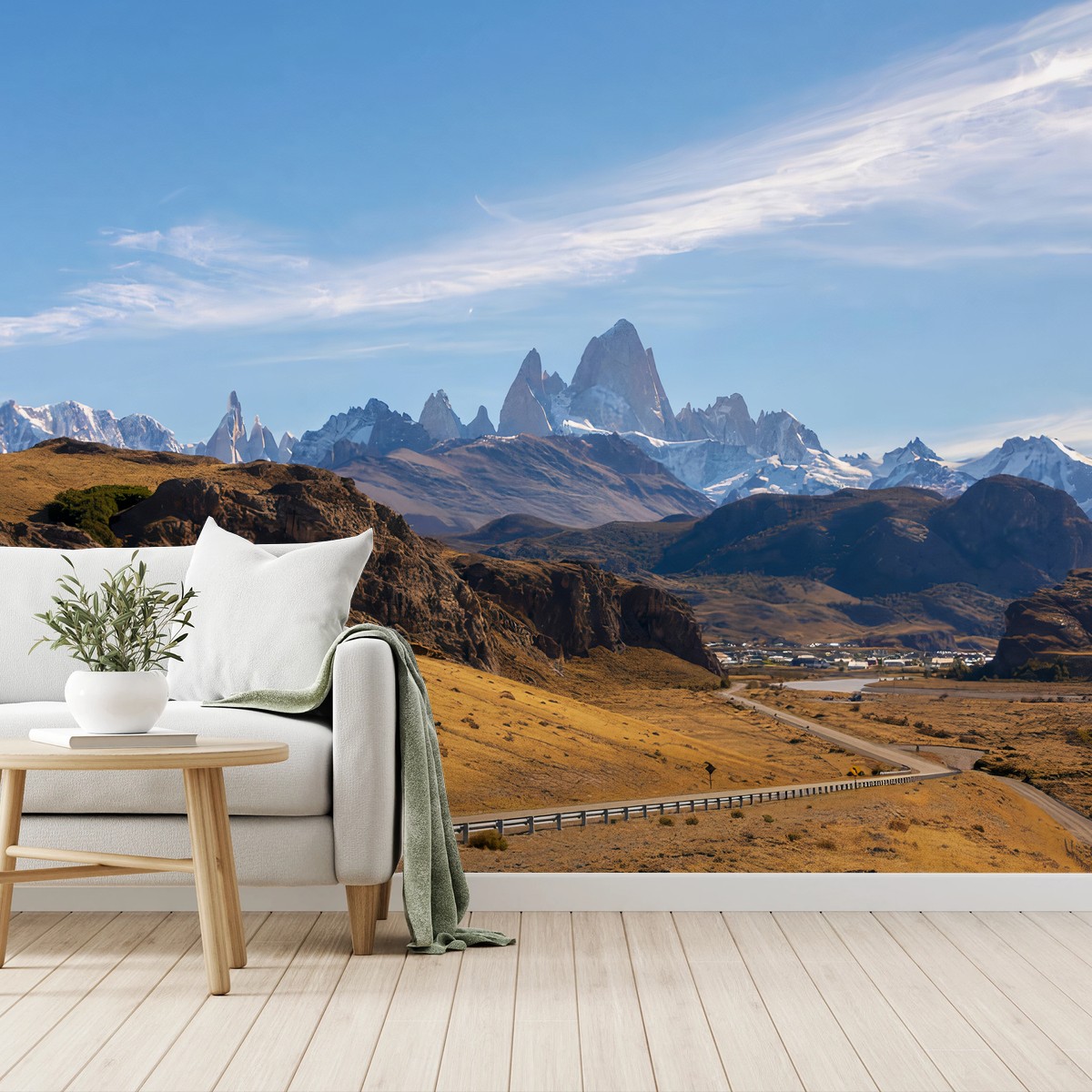 Fotomural MONTAÑAS PAISAJE RUTA CIELO PANORAMA PARA SALÓN – Pixers®