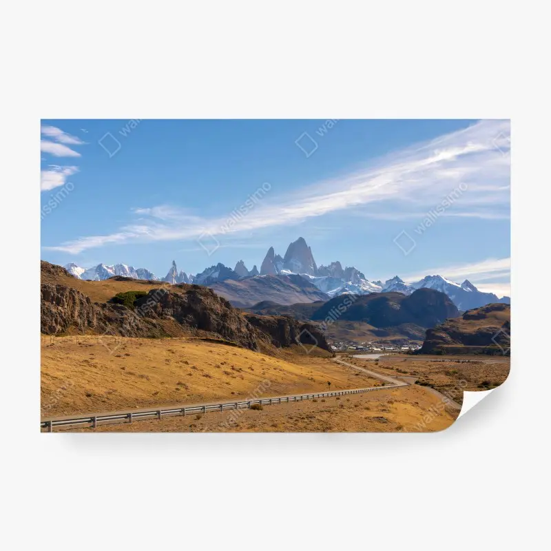 Fotomural MONTAÑAS PAISAJE RUTA CIELO PANORAMA PARA SALÓN