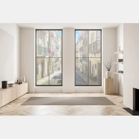 Pegatina para ventana calle empedrada de Lisboa bajo el sol – Pixers®