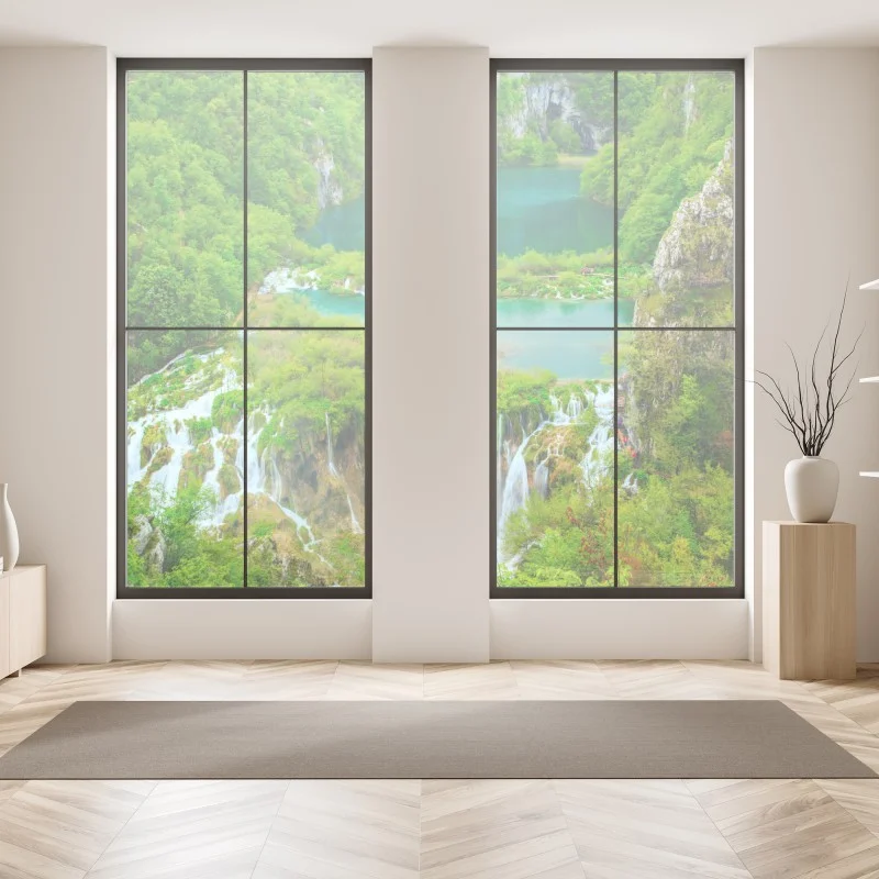 Pegatina para ventana lagos esmeralda y cascadas en bosque exuberante – Pixers® Pegatina para ventana lagos esmeralda y cascadas en bosque exuberante – Pixers®