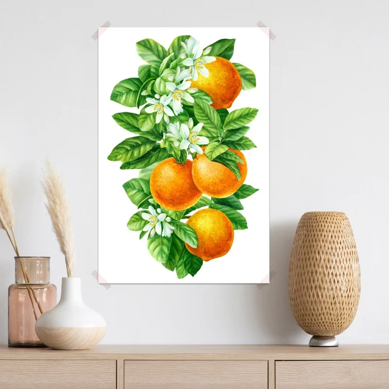 Póster ramas de naranjo con flores en acuarela – Pixers® Póster ramas de naranjo con flores en acuarela – Pixers®