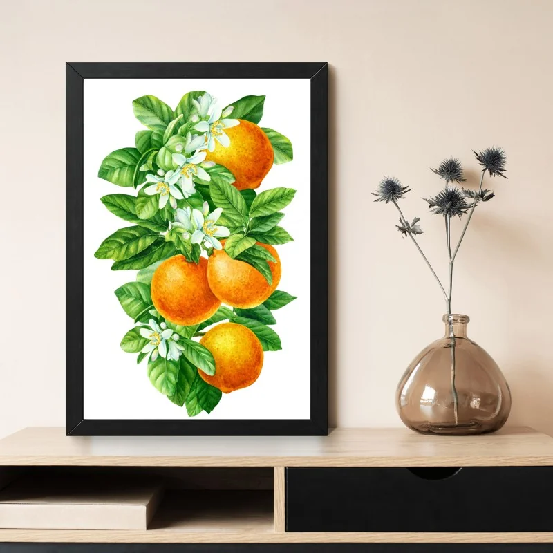 Póster ramas de naranjo con flores en acuarela – Pixers® Póster ramas de naranjo con flores en acuarela – Pixers®