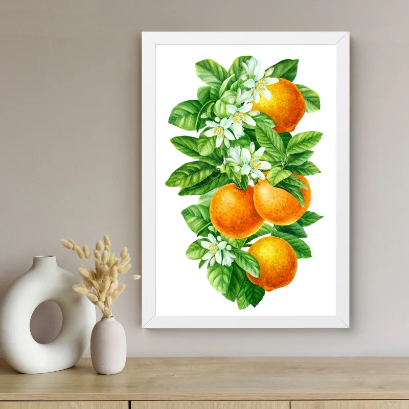 Póster ramas de naranjo con flores en acuarela – Pixers® Póster ramas de naranjo con flores en acuarela – Pixers®