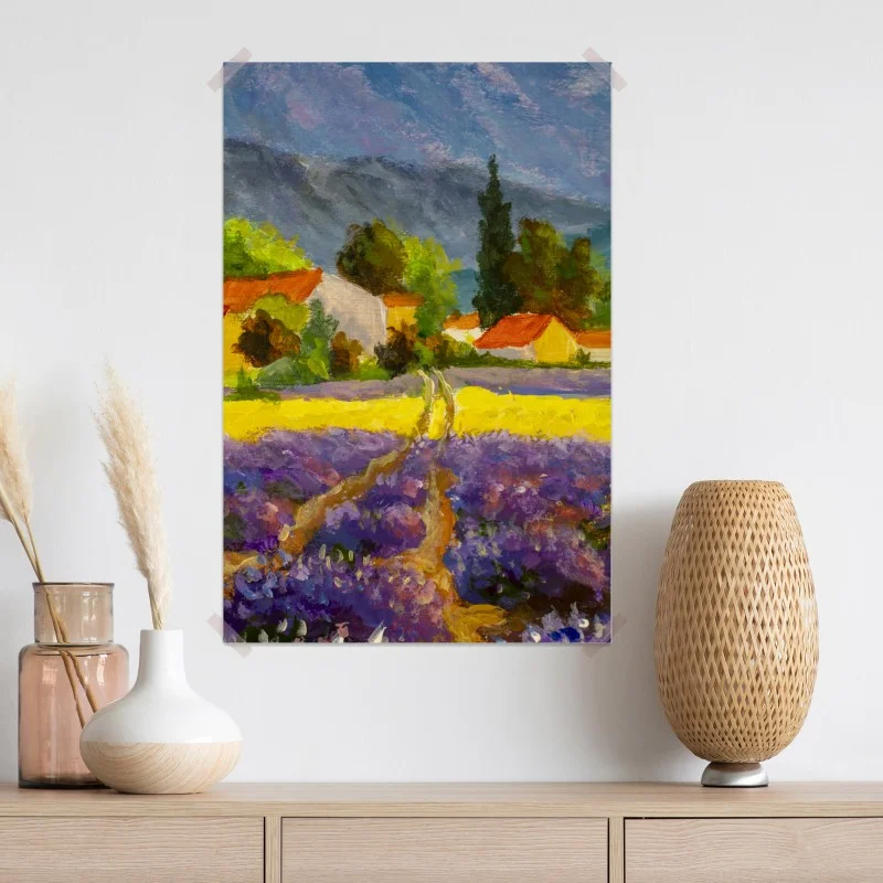 Póster atardecer en la campiña de lavanda – Pixers® Póster atardecer en la campiña de lavanda – Pixers®