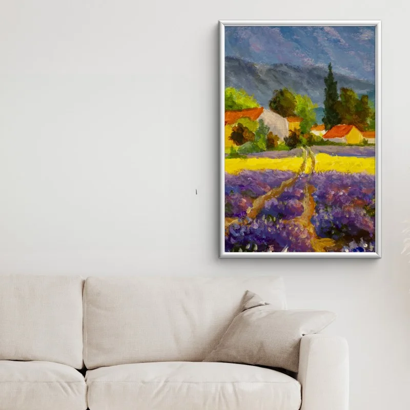Póster atardecer en la campiña de lavanda – Pixers® Póster atardecer en la campiña de lavanda – Pixers®