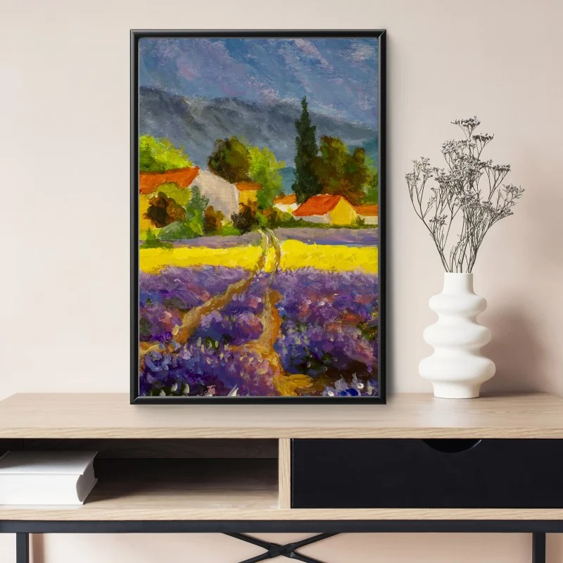 Póster atardecer en la campiña de lavanda – Pixers® Póster atardecer en la campiña de lavanda – Pixers®