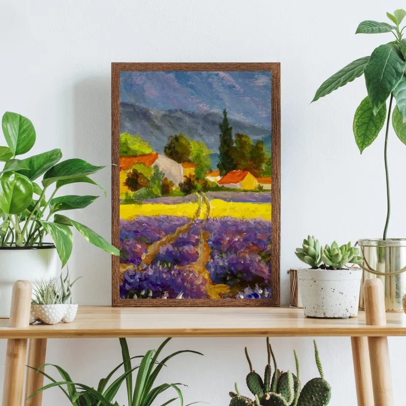 Póster atardecer en la campiña de lavanda – Pixers® Póster atardecer en la campiña de lavanda – Pixers®