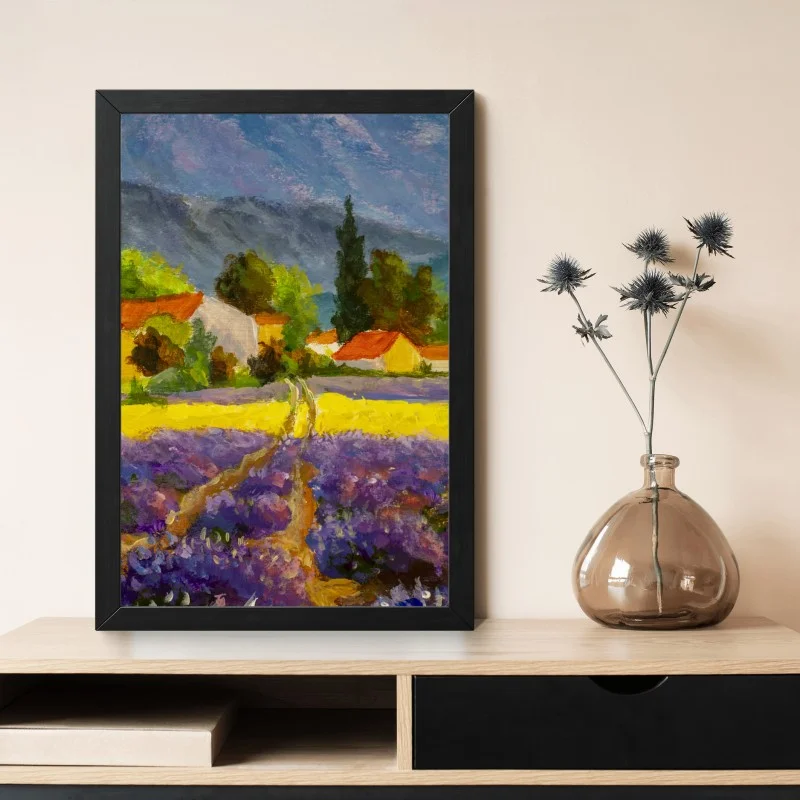 Póster atardecer en la campiña de lavanda – Pixers® Póster atardecer en la campiña de lavanda – Pixers®