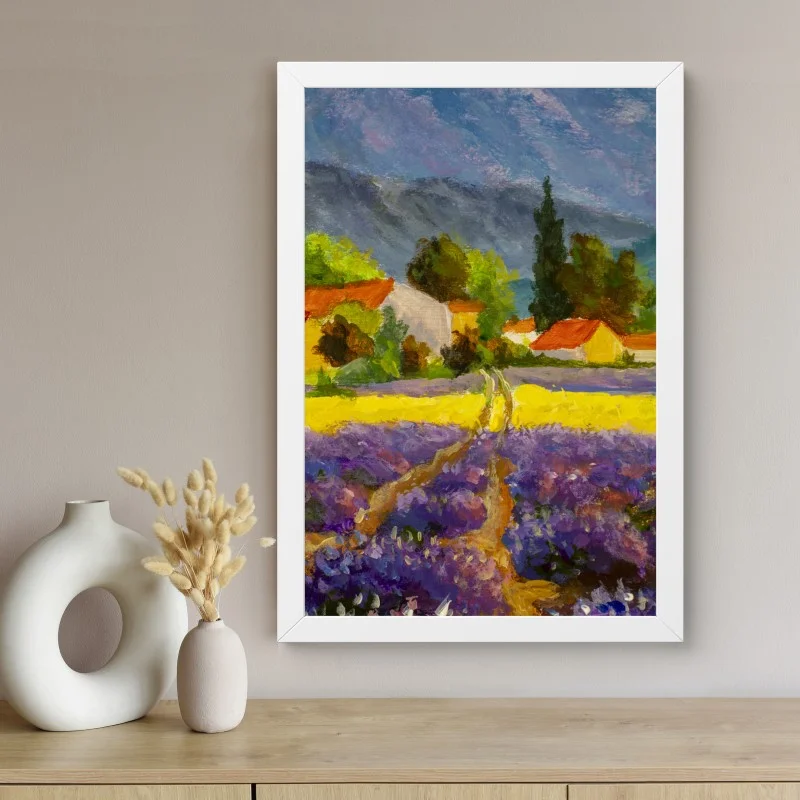 Póster atardecer en la campiña de lavanda – Pixers® Póster atardecer en la campiña de lavanda – Pixers®