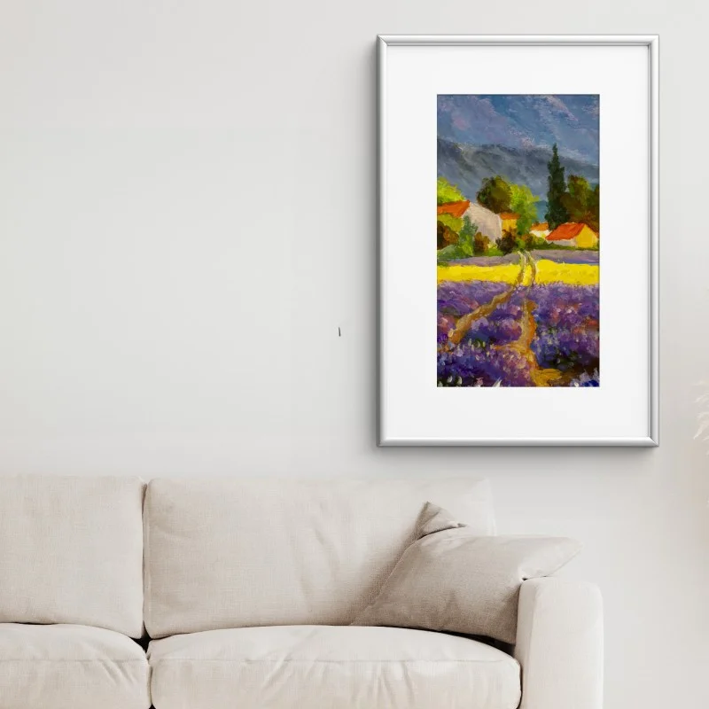 Póster atardecer en la campiña de lavanda – Pixers® Póster atardecer en la campiña de lavanda – Pixers®