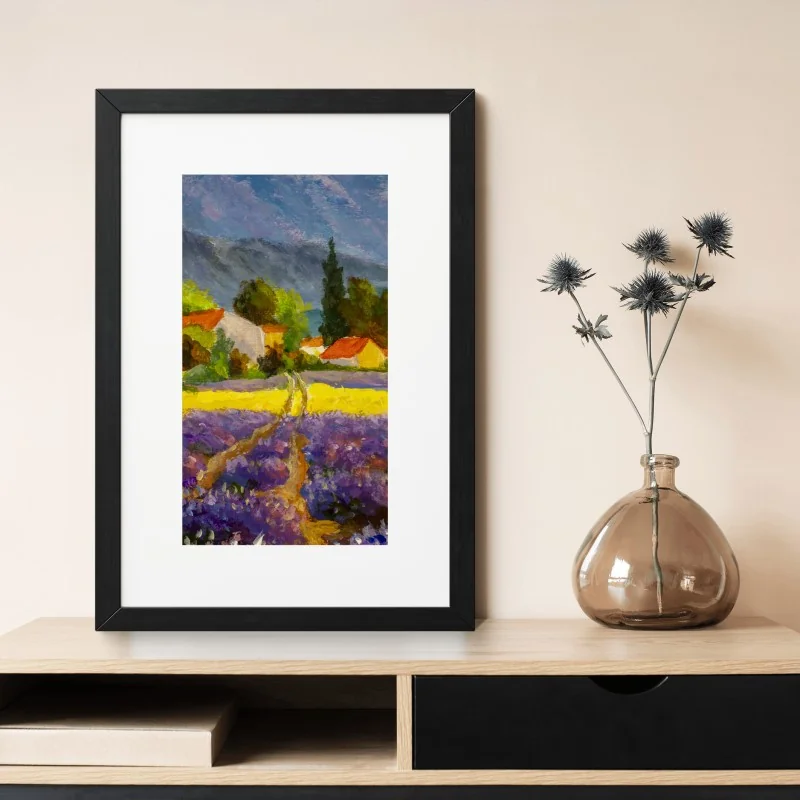 Póster atardecer en la campiña de lavanda – Pixers® Póster atardecer en la campiña de lavanda – Pixers®
