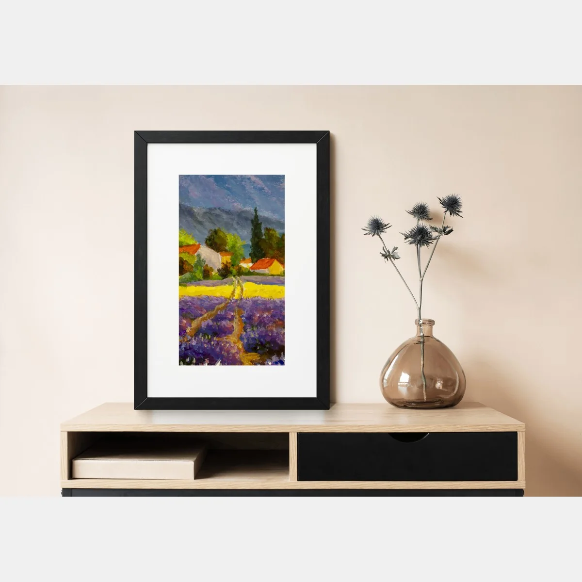 Póster atardecer en la campiña de lavanda – Pixers® Póster atardecer en la campiña de lavanda – Pixers®