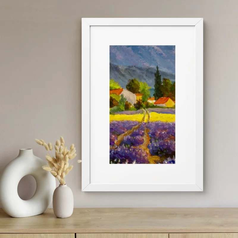 Póster atardecer en la campiña de lavanda – Pixers® Póster atardecer en la campiña de lavanda – Pixers®