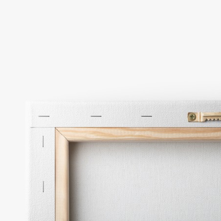 Reverso del lienzo: muestra de material
