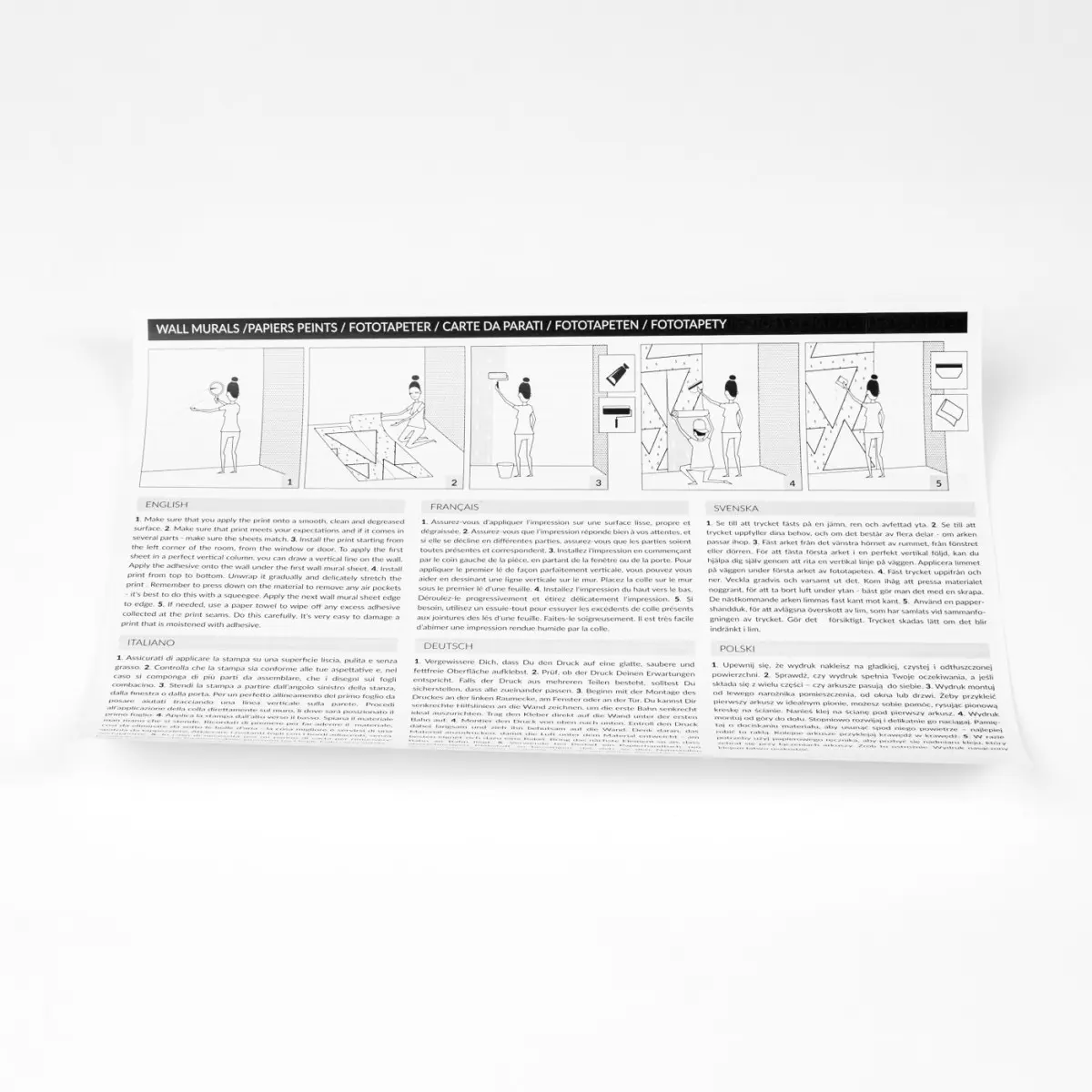 Instrucciones para instalar fotomural